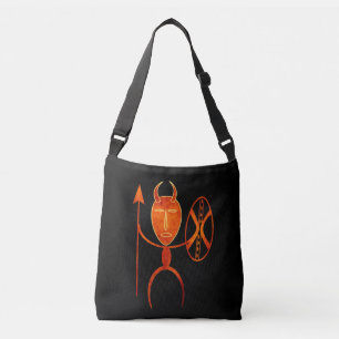 Sac Ajustable Art tribal africain abstrait de guerrier