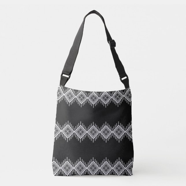 Sac Ajustable Art tribal noir et blanc (Devant)