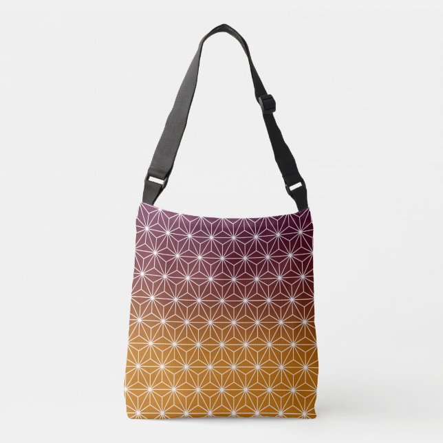 Sac Ajustable Asanoha japonais traditionnel Imprimer Bourgogne e (Devant)