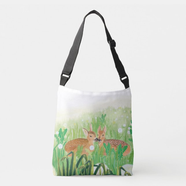 Sac Ajustable Baby Deer - Fawns in Tall Grass Illustration (Devant)