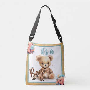 Sac Ajustable Baby shower Ours Bleu Boho