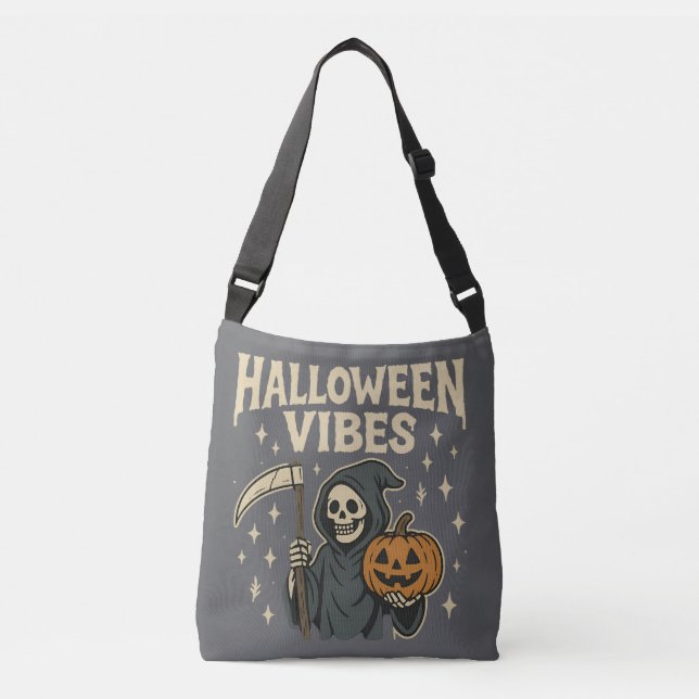 Sac Ajustable Bande d'Halloween - Gris (Devant)