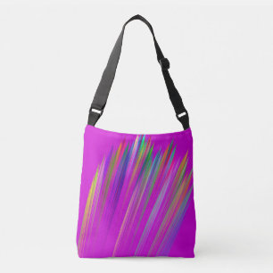 Sac Ajustable Bandes abstraites motley sur couleur fuchsia