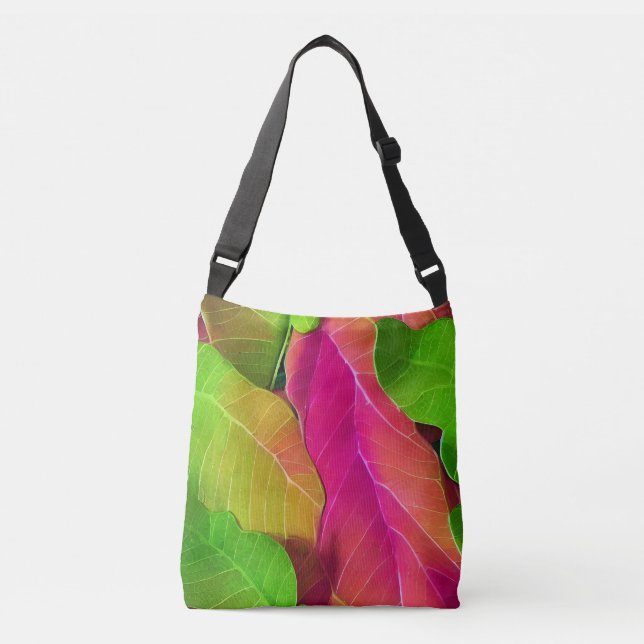Sac Ajustable Beau Motif vert et rose (Devant)