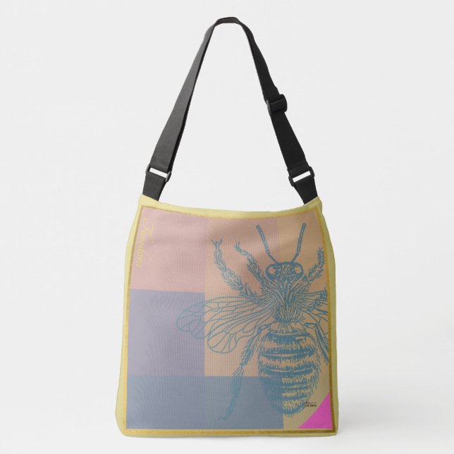 Sac Ajustable Bee dorée moderne (Devant)