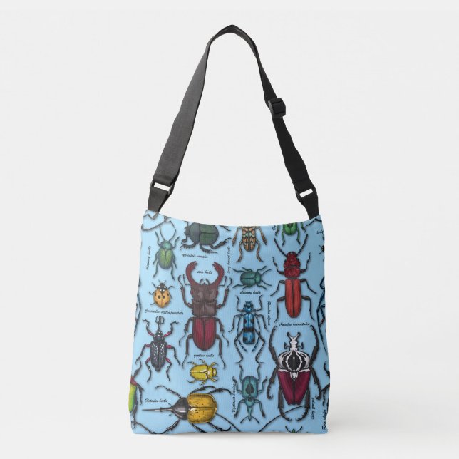 Sac Ajustable Beetons sur bleu (Devant)