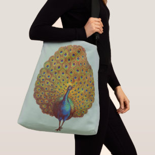 Sac Ajustable belle impression de paon victorien