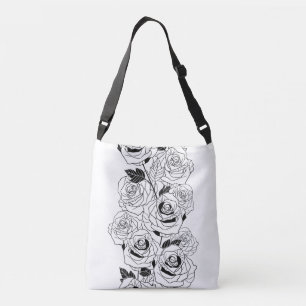 Sac Ajustable belle rose blanche motif
