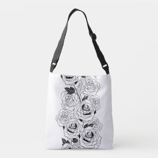 Sac Ajustable belle rose blanche motif