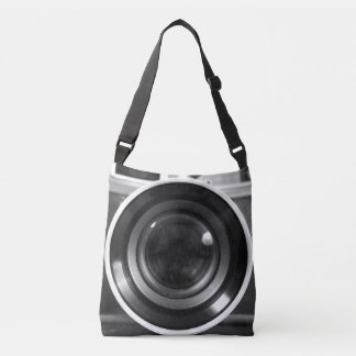 Sac Ajustable Black & White Vintage Film Camera Lens Large