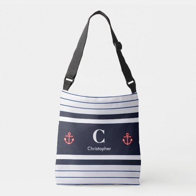 Sac Ajustable Bleu blanc de la marine marine (Devant)