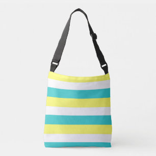 Sac Ajustable Bleu d'Aqua, jaune citron et blanc