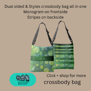 Sac Ajustable bleu double face vert abstrait multicolore