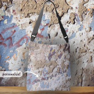 Sac Ajustable bleu et beige Abstrait (mur fissuré)