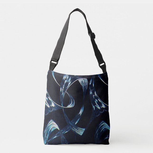 Sac Ajustable Blue Abstract Minimalist Crossbody bag (Devant)