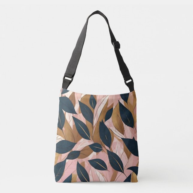 Sac Ajustable Blush Pink Gold Boho Collection Feuille tendance (Devant)