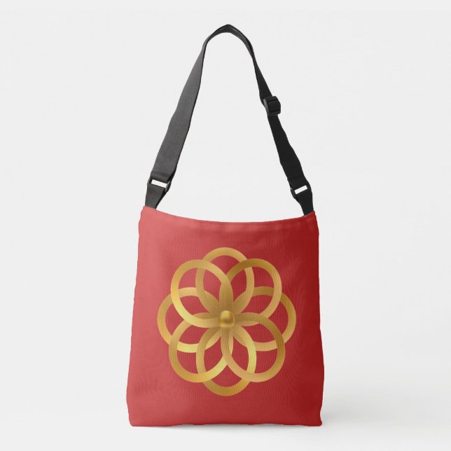 Sac Ajustable Boho Chic Mandala Doré (Devant)