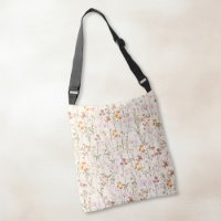 Boho Fleur sauvage Tout-Sur-Impression Épaule Beig