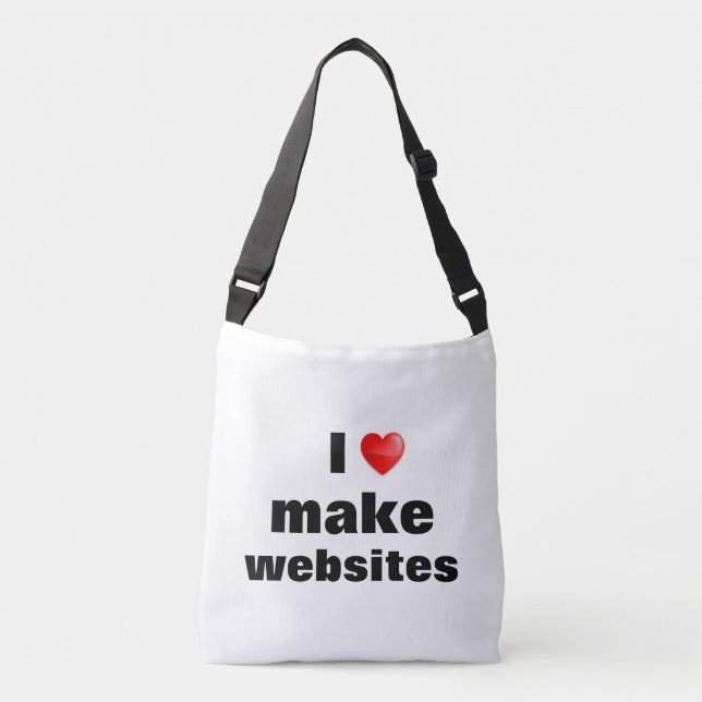 Sac Ajustable Bolsa I love make websites (Devant)