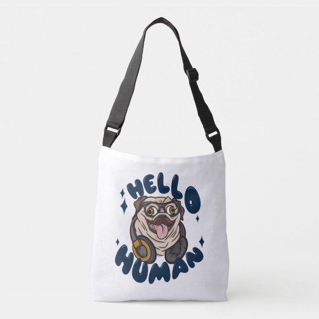 Sac Ajustable Bonjour homme migre chien (Devant)