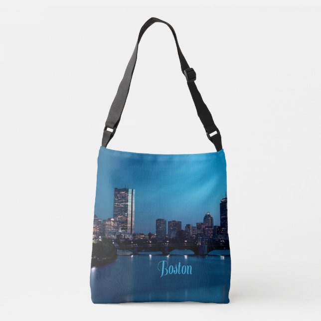 Sac Ajustable Boston Massachusetts City Skyline (Dos)