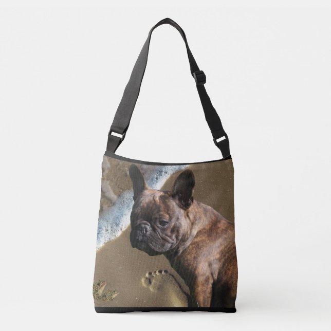 Sac Ajustable Bouledogue français au bord de la mer French Bulld (Devant)