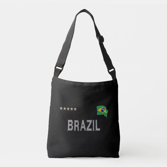 Sac Ajustable Brésil Fan Football Fan Chemise Coeur (Devant)
