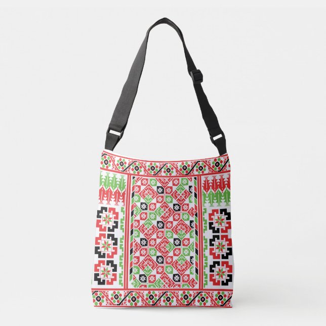 Sac Ajustable Broderie palestinienne Tatreez design imprimé (Devant)