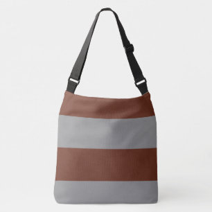 Sac Ajustable Brown foncé Rouge et gris Simple Extra Wide Stripe