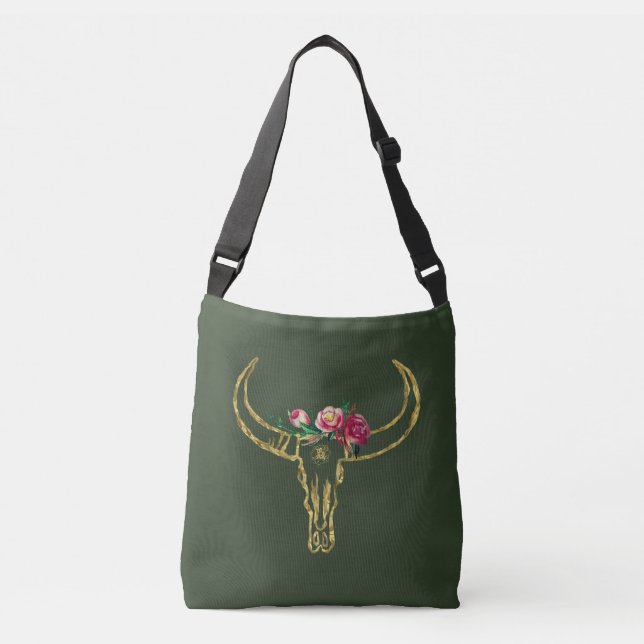 Sac Ajustable Bull Skull Gold Fourre-tout (Devant)
