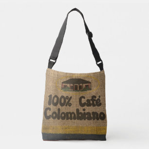 SAC AJUSTABLE BURLAP CAFÉ (FAUX) FOURRE-TOUT PURSE CROSS CORPS