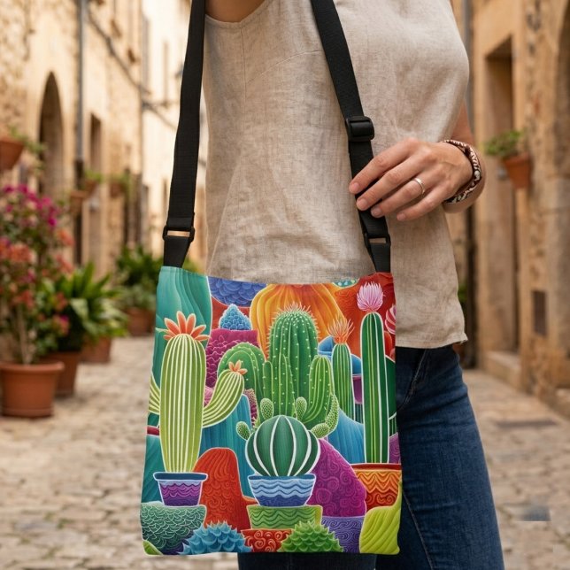 Sac Ajustable Cactus en pot abstrait (Créateur téléchargé)