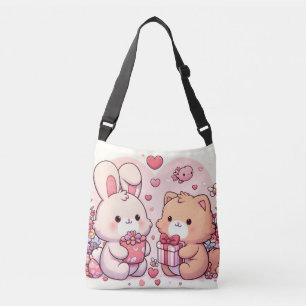 Sac Ajustable Cadeau d'amour de lapin et d'ours mignon Kawaii po