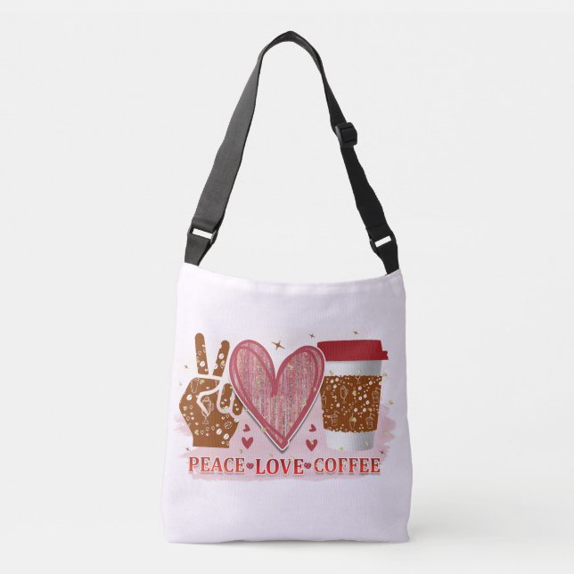Sac Ajustable Café Peace Love (Devant)