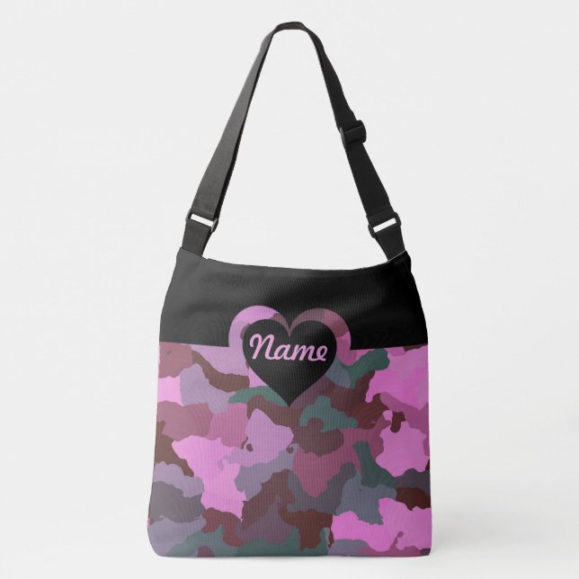 Sac Ajustable Camo rose personnalisable pour grand (Devant)
