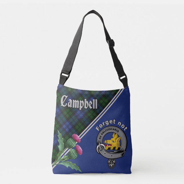 Sac Ajustable Campbell Clan Badge & Tartan (Devant)