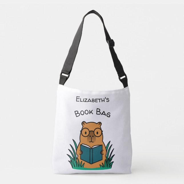 Sac Ajustable Capybara lisant un livre (Devant)