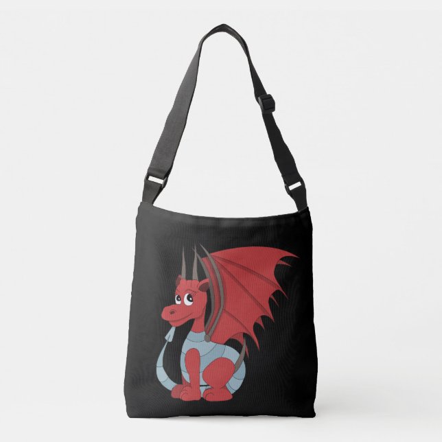 Sac Ajustable Caricature Dragon Rouge (Devant)