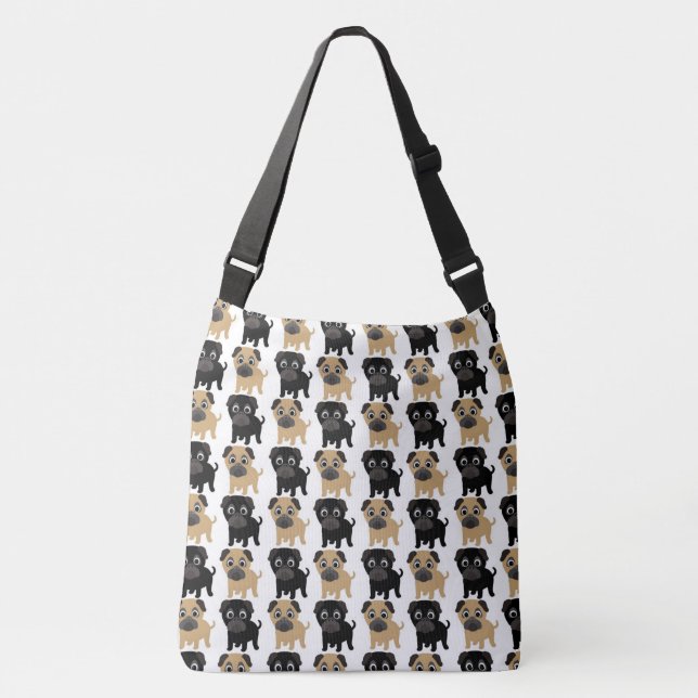 Sac Ajustable Carlins noirs et animaux (Devant)