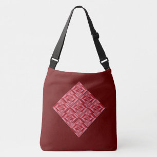 SAC AJUSTABLE "CARRÉ DE QUILT DE TRAVAIL ROUGE DE BURGUNDY"