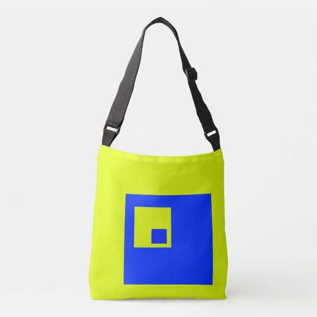 Sac Ajustable Carré jaune et bleu (Devant)
