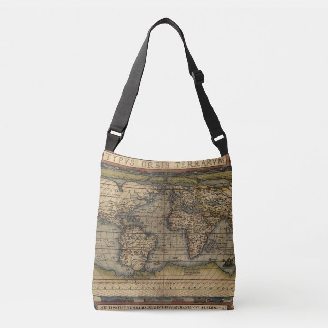 Sac Ajustable Carte antique du monde (Devant)