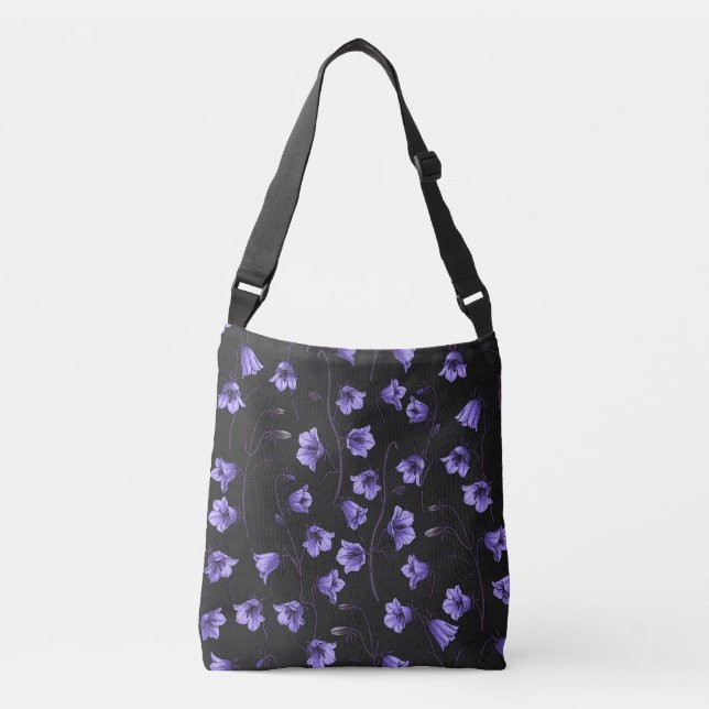 Sac Ajustable Cellules bleues de minuit, cloches, Bellflowers (Devant)
