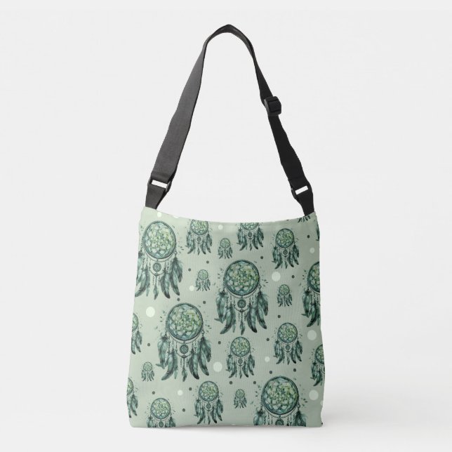 Sac Ajustable Celtic knot green dreamcatcher (Devant)