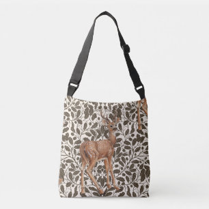 Sac Ajustable Cerf sur le motif damassé de chêne décoratif en br
