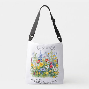 Sac Ajustable C'est bien avec mon âme fleur sauvage chrétien