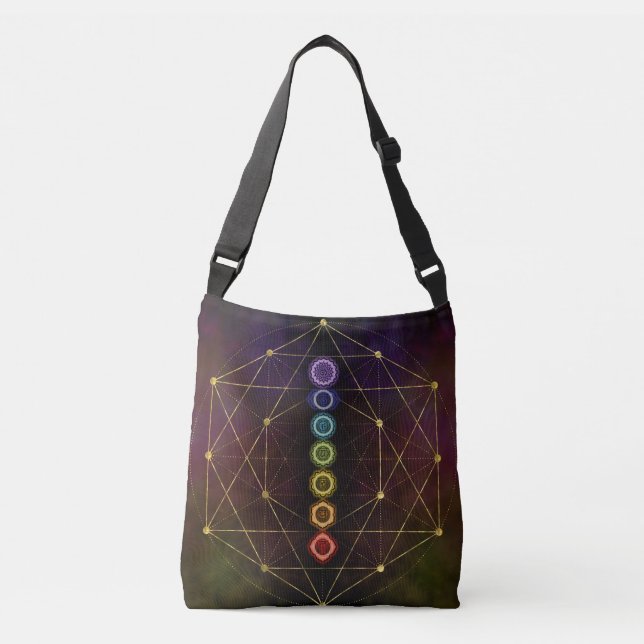 Sac Ajustable Chakras rougeoyant coloré (Devant)