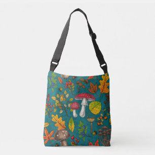 Sac Ajustable Champignons d'automne, feuilles, noix et baies sur