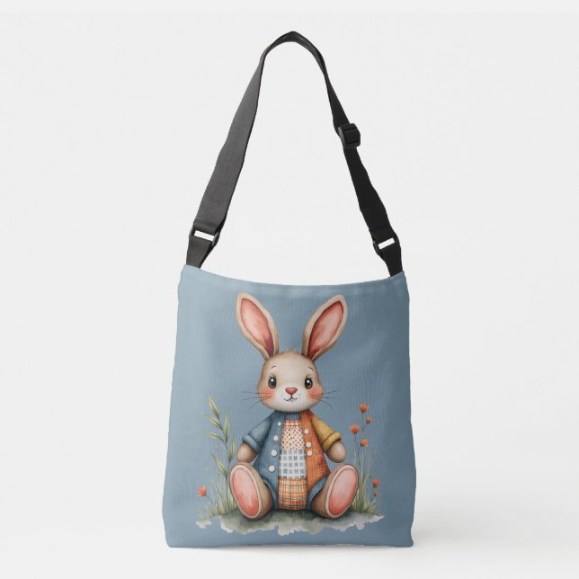Sac Ajustable Chariot de lapin de chaume en gros bois (Devant)