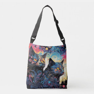 Sac Ajustable Chat Colorful Animal Enchanter Abstrait